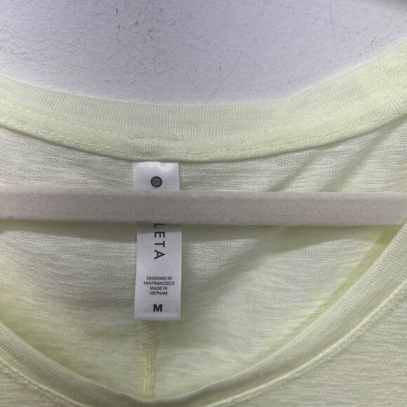 Athleta Womens Light Green Short Sleeve Top modal blend M - Picture 2 of 5